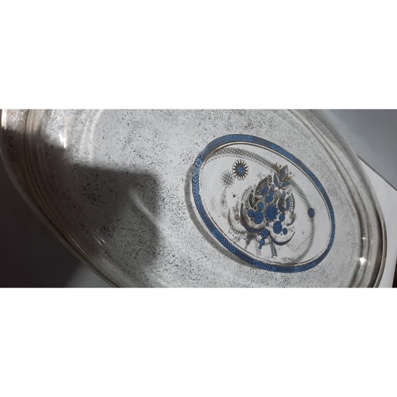 Vintage Pyrex A-14 3 Qt. Goerges Briard Oval Serving Dish, Birds of Happiness - Picture 6 of 7